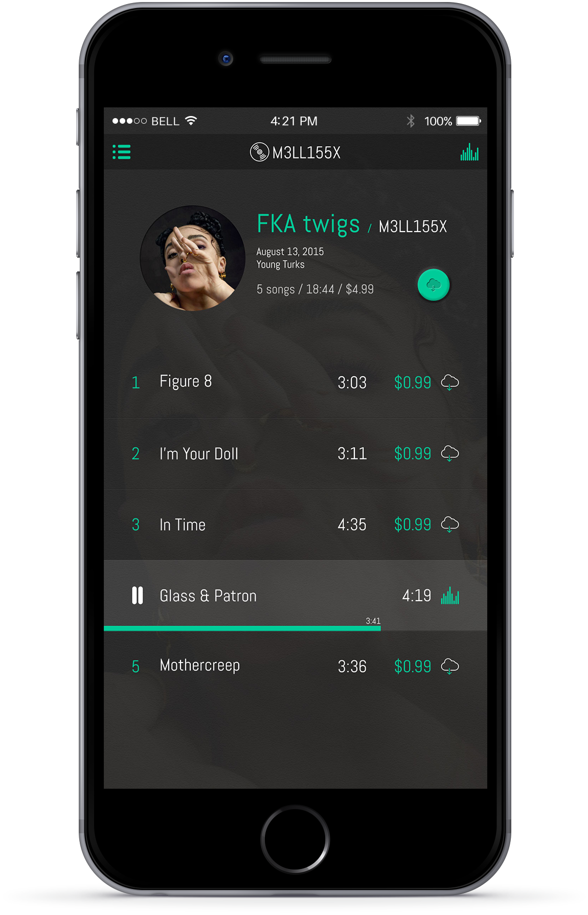 muuz mobile app design mockup